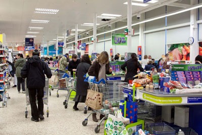 Tesco, the highest emitting supermarket, scored a respectable 88% for early action (photo: British Retail Photography/Alamy)