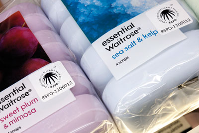 Products containing segregated CSPO can use the new RSPO trademark (photo: Waitrose)