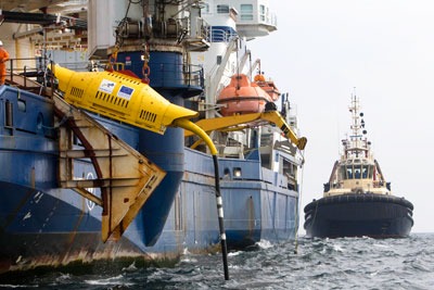 Wave Hub is a high-voltage cable stretching ten miles out to sea from Hayle in Cornwall (photo: Wave Hub)