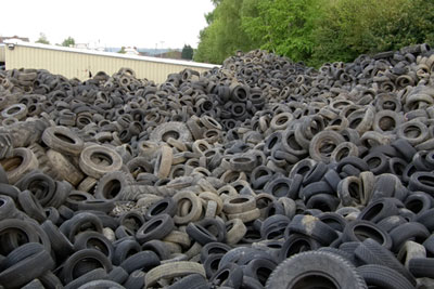 Tyres were stored illegally at the Whitelea Grove site at Mexborough, Doncaster (picture: Environment Agency)