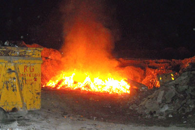 The fires were deliberately lit and financially motivated (photo: Environment Agency)