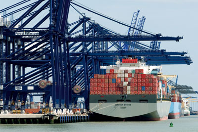 Imports accounted for almost half of the UK's carbon footprint in 2009 (photo: Clynt Garnham Shipping/Alamy)