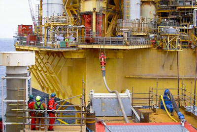 Testing for the Elgin well intervention (photo: Total E&P UK)