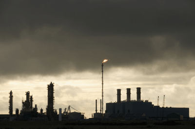 Gas-fired power station. Credit: Clynt Garnham Industry, Alamy