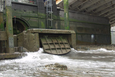 Stormwater overflower into the Thames (Photograph: Environment Agency)