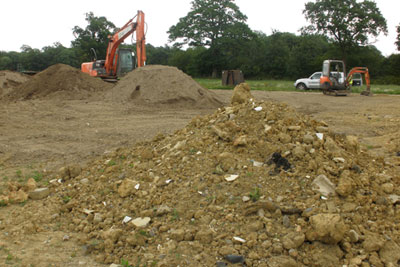 Three firms and a director were fined almost £234,000 for illegally depositing waste on a golf course (photograph: Environment Agency)
