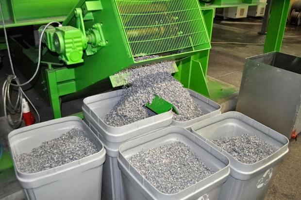 A Kent WEEE recycler is the first to use a furnace that produces lead and glass aggregate from old cathay ray tube screens (photograph: SWEEP Kuusakoski)