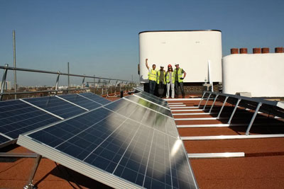A community solar project at Brixton, south London (photograph: Southern Solar)