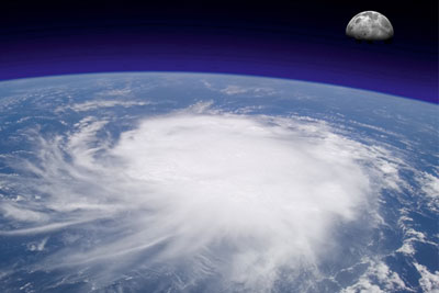View of hurricane from outer space: Certification can help cut climate risks (picture: Matthew Trommer/Dreamstime.com)