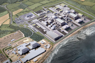 A new nuclear power plant is planned for Hinkley Point C, Somerset (photograph courtesy of EDF Energy)