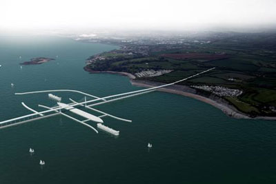 Harfen Power's Severn barrage would stretch from Brean in England to Lavernock Point in Wales