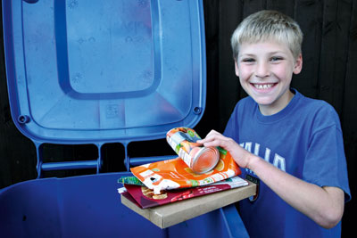 Fortnightly collections boosted collection of dry recyclables by up to 9% in Lichfield, Staffordshire (photograph: Lichfield District Council)