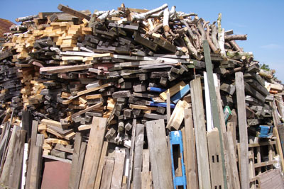 Pile of wood. Credit: stev.ie