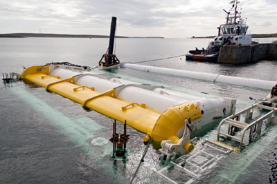Wavepower project in Scotland (photograph by: Simon Waldman/Alamy)