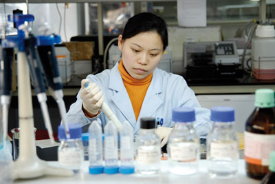 Chinese laboratory. Credit: Novo Nordisk
