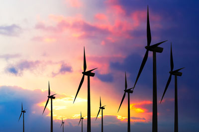 Wind turbines (photograph: Dreamstime.com)