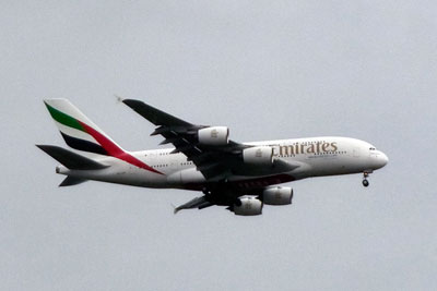 Emirates aircraft (photograph: Gareth Simkins)