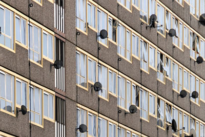 Council flats: a third of local authorities do not meet building energy efficiency standards set by the EU Energy Performance of Buildings Directive (credit: Justin Kase Zsixz/Alamy)