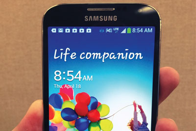The Galaxy S4 is a greener handset (credit: John Biehler)
