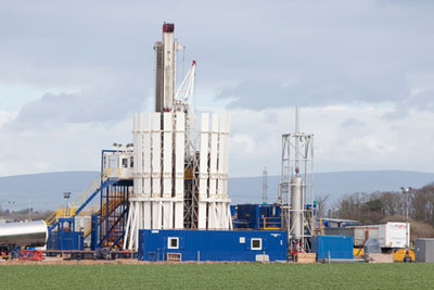 Shale gas fracking rig