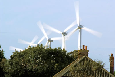 Onshore wind may affect house prices (photograph: Powered by Light/Alan Spencer/Alamy)