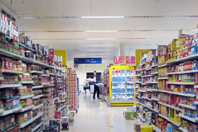 Supermarket shelves. Credit: Danny Nicholson