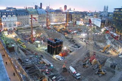 Bloomberg's new London HQ is being built on foundations made using Hanson's lower-carbon concrete. Credit: Hanson