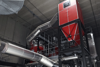 Biomass boiler at L'Oréal's Rambouillet plant, France
