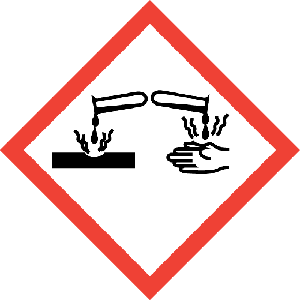 Corrosive substance label