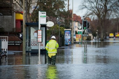 Flooding in Oxford. Credit: Roger Askew/ Alamy