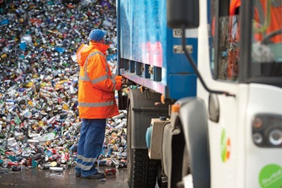 Can recycling at Sita's Yate site. Credit: Sita