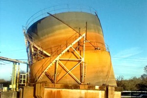 A catastrophic failure of one of United Utilities' biogas holders led to a dangerous leak (photograph: Environment Agency)