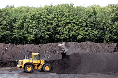 Veolia composts all of its green waste, selling about 100,000 tonnes a year. Credit: Veolia