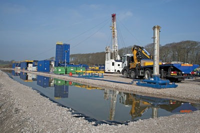 Shale gas site in Lancashire. Credit: FLPA/Alamy