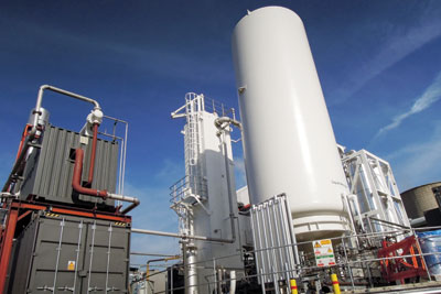 Highview's 350kW, 2.5MWh liquid air-based pilot plant in Slough. Credit: Highview Power Storage