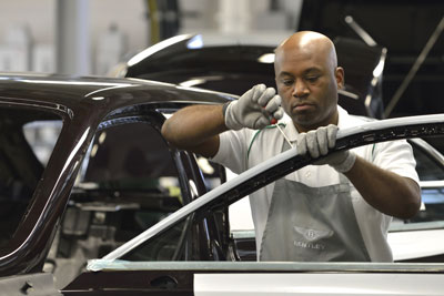 The Bentley factory in Crewe, Cheshire (photograph: Bentley Motors)