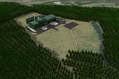 Artist's impression of Speyside biomass combined heat and power plant