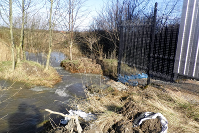 A broken pipe led to sewage spilling into the river Conwy and the sea (photograph: Natural Resources Wales)