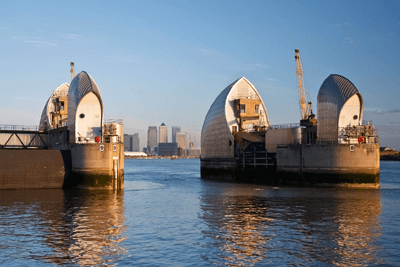 The Thames flood barrier falls under the TEAM 2100 programme (photograph: Milan Gonda/123RF)
