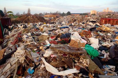 Shaun Nigel Dixon deposited thousands of tonnes of waste illegally at a site in Lincoln (photograph: Environment Agency)
