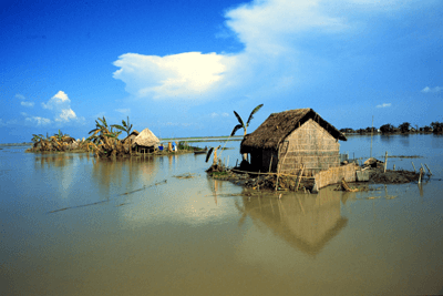 Flooding from rivers and coasts will affect more people as populations grown and become more vulnerable (photograph: Shahin Ullah/123RF)