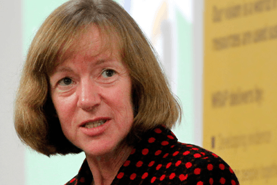 WRAP's chief executive, Liz Goodwin, announcing the new sustainability plan in London on 18 November (photo: WRAP)