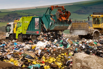 Banning food waste from landfill could cost up to £1.1bn over 15 years (photograph: Jim Holden/Alamy)