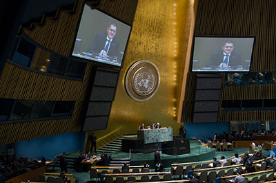 The first open working group on SDGs in March 2013 (photograph: UN Photo/Eskinder Debebe)