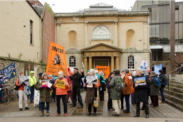 The divestment movement has been spearheaded by civil society and student groups but now has major international backing (photograph: Kamyar Adl/Fossil Free Oxforshire Divestment Campaign/CC BY 2.0 via Flickr)