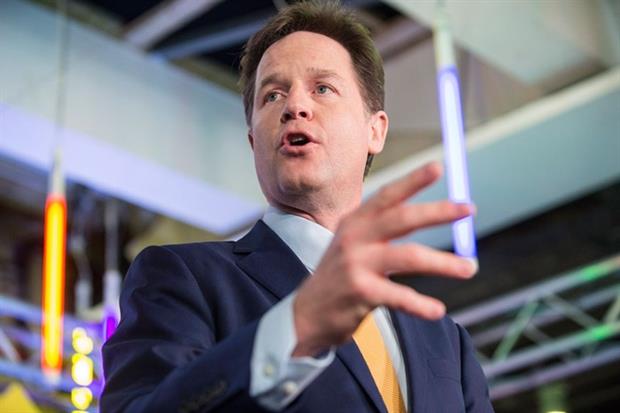Nick Clegg, leader of the Liberal Democrats, delivers his party's manifesto (photograph: Liberal Democrats/CC BY-ND 2.0 via Flickr)