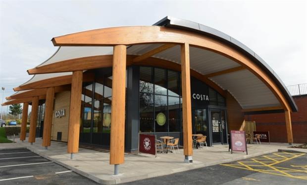 The Costa Coffee shop has achieved the highest provisional energy performance certificate rating of A+