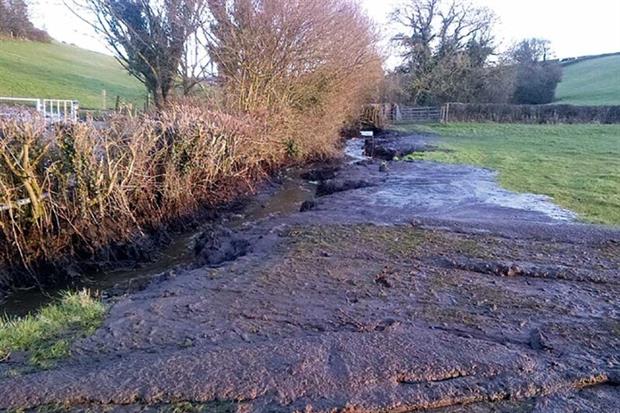 An enforcement undertaking was agreed for a farming pollution incident (photograph: Environment Agency)