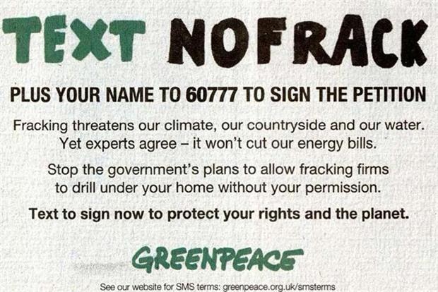 Greenpeace fracking ad