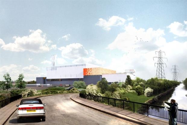 Artists' impression of the North London Heat and Power Project (photograph: North London Waste Authority)